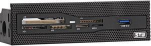 5.25" Bay Mesh All In one USB  Front Panel CF/XD/MS/M2/SD/TF Internal USB 2 .0 Card Reader USB Flash Memory,1 USB 3.0 Port