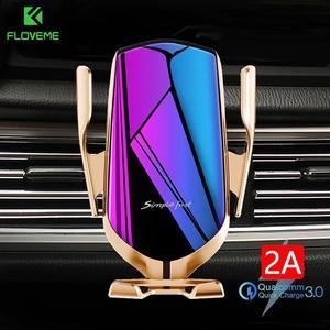 Automatic Clamping 10W Car Wireless Charger for iPhone XS 11 Pro   Infrared Sensor Car Phone Holder Charger