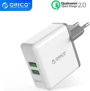 Dual Port Quick Charger QC 2.0 USB 36W Max Quick Wall Charger For   Mobile Phone Fast Charger