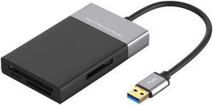 6 In 1 Multi Memory Card Reader USB 3.0 2 Port HUB Adapter for XQD CF TF MicroSD Compact Flash USB3.0 Card Reader PC High Speed
