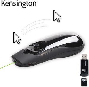 Wireless Presenter Remote Green Laser Pen Presenter with Air Mouse Cursor Control 8GB Memory for PPT Keynote K72427