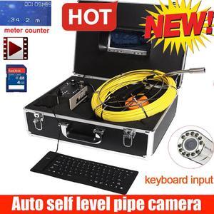 self level auto balance sewer pipe inspection camera industrial video borescope inspection camera with keyboard counter DVR