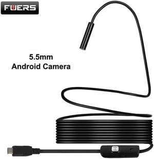 5.5mm Android and PC Endoscope 1M 1.5M 3.5M 5M Soft Cable and Hard Cable 6 LED Smartphone OTG Borescope USB Inspection Camera