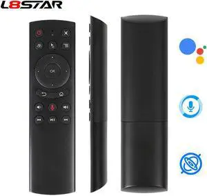 G20 Air Mouse Gyrocope smart Google Voice Sensing 2.4G IR Learning RF Universal Remote Control For Mini PC Android TV Box HK1