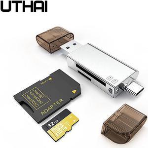 C06 Card Reader USB3.0 SD/Micro SD TF OTG Smart Memory Card Adapter for Laptop Type C/Lightning  Cardreaders Converter