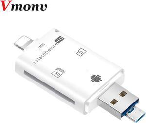 3 in 1 I-Flash Device USB OTG Micro USB SD SDHC TF memorey Card Reader for iPhone 8 X XS MAX XR For ipad Android Phone PC