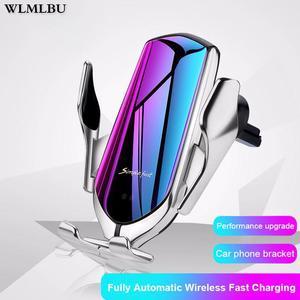 10W Car Wireless Charger Automatic Clamping phone Holder For iPhone Xs  LG Infrared Induction Qi Charger Holder