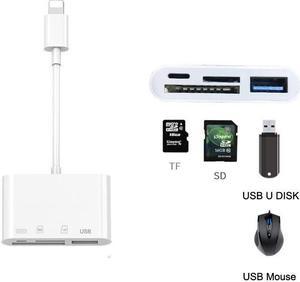 13 Phone SD TF Memory Card Reader USB Mouse U Flash Disk Drive OTG Adapter for IPhone 11 Pro X XS MAX XR 6 7 8 Plus IPad