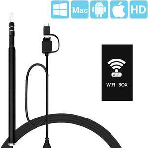 Endoscope for iPhone Android,WiFi 5.5mm USB Ear Borescope Inspection Camera 1.3MP HD Snake Camera For ,Tablet PC