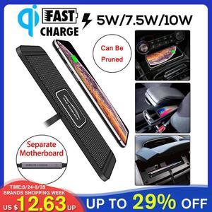 5W/7.5W/10W C1 Car Qi Wireless Charger Pad Fast Charging Dock Station Non-slip Mat Car Dashboard Holder Stand for iPhone X R