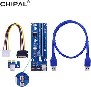 USB 3.0 PCI-E to PCIe PCI Express 1x to 16x Extender Riser Raiser Card Adapter SATA 6Pin Power Cable for BTC Mining