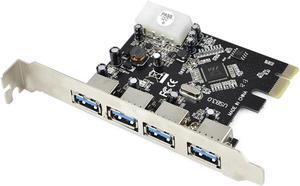 4 Ports USB 3.0 Pci-e Expansion Card PCIe PCI Express USB 3.0 HUB 4-Port Adapter adapter 4-port USB 3 0 PCI e PCIe express#T3