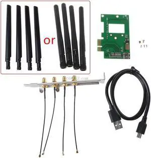 to PCI-e 1X Adapter Card Converter for Desktop Computer Wireless Module WiFi Net-work Card