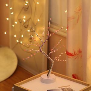 Tree Night Light Adjustable LED Copper Wire USB Home Night Lights Without Battery Table Desk Lamp Decoration Supplies