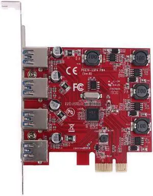 chipset pci-e to usb3.0 expansion board independent power supply pcie to 4 usb ports high speed desktop card adapter