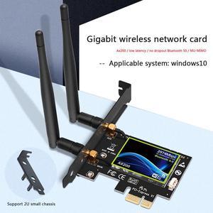 Band 2974Mbps Wireless Wifi Adapter WIfi 6 AX200 PCI-E Adapter 2.4G/5Ghz Bluetooth 5.0 Wi-fi Receiver Antenna Network Card