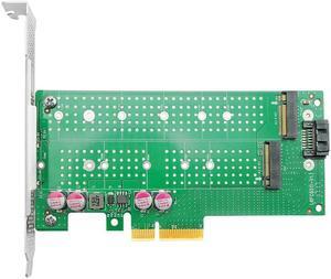 M.2 NVMe SSD NGFF to PCIe x4 Adapter Card M key+B key Dual Interface Card