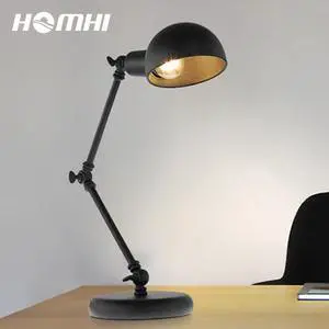 for living room table top rustic farmhouse table lamp flexo escritorio led art deco vintage office black metal industrial