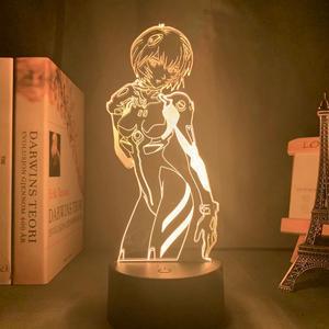 Lamp Neon Genesis Evangelion for Room Decor 3D Night Light Rgb Colorful Desk Lamp iLight Ayanami Rei Manga Gift