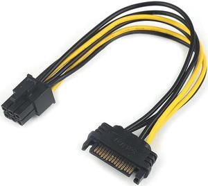 2018 New SATA Converter Adapter Video Power Supply Cable Video Power Cable 15 Pin To 6 Pin PCI EXPRESS PCI-E Card SATA Cable