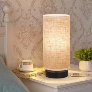 Wood Table Lamp Retro Minimalist Solid Wood Fabric Shade Relax Lighting For Bedroom Bedside Desk Lamp Easy To Operate