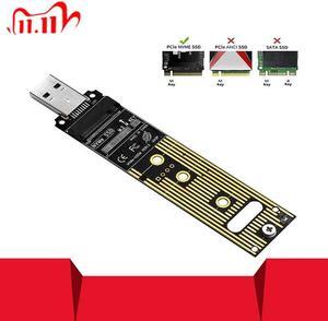 M.2 NVME A 3.0 Solid State Drive Hot swap Internal Converter Card for 2242/2260 SSD to USB 3.1 Adapter PCI-E to USB