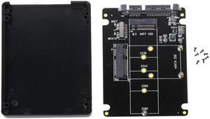 2 In 1 MSATA/M.2  to SATA3 Converter Adapter Card Case Enclosure Box 2.5 Inch SSD Solid State Disk Drive for PC Computer