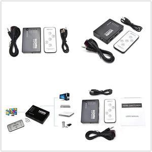 1Set 5 Port 1080P Mini Video HDMI Switch Switcher HDMI Splitter with IR Remote splitter box for HDTV PS3 DVD