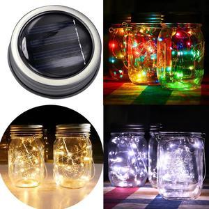 Fairy Light Solar Powered For Mason Jar Lid Insert Color Changing Garden Decor For Party Decor 2019 hot sales#es