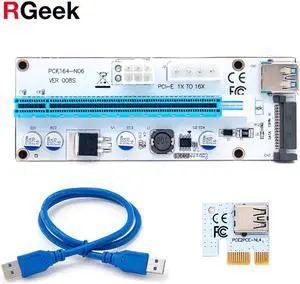 Super stable PCI-E PCI E Express 1x to 16x graphics Card Riser Extender Adapter VER008S For Bitcoin BTC Miner Machine