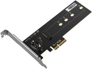 KT016L PCIE X4 to M.2 NVMe SSD NGFF Adapter Support PCI Express 3.0 X4/X8/X16 Computer Desktop Expansion Cards(Black)
