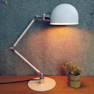Vintage LED Desk Lamp US/EU Plug Beside Studying Room Loft Decor Industrial White Desk Lamp Lampara Luminaria De Mesa