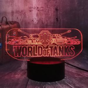 Game World of Tanks 3D LED Night Light illusion Novelty Sleep Table Desk Lamp Boyx Kids Birthday Christmas lamp Home Decor