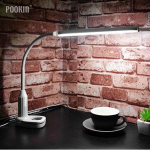 Powered Touch Switch Sensor Control Table Lamp Eye Protect LED Desk  Lamp Brightness Adjustable Flexible Clamp Clip Lamp