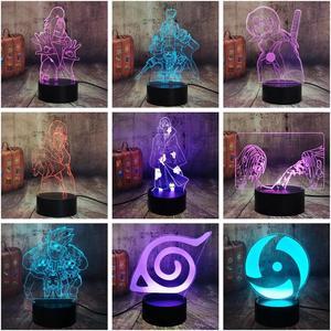 Anime Night Light Uchiha Itachi Sasuke DEIDARA 3D LED Illusion Table Deak Lamp Home Decoration  Fans Xmas lampara