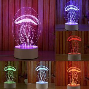 Light Table Lamp 3D  Christmas Xmas Atmosphere Art Kid LED USB Charging Creative Cute Night Light Gifts Decoration