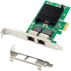 2 Port PCIE X1 1000M PCIe Gigabit Ethernet Dual Port RJ45 Lan Network Card Chip  82576EB 1000M Pci-e Ethernet Server