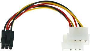 4 Pin Molex To 6 Pin PCI-E ATX PSU Power Adapter Graphics Video Card Converter Cable Line Adapter Power Cables 2pcs