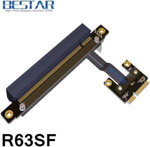 Mini PCIe Half MSATA mPCIe To PCIe 16x PCI-E Riser x16 adapter Card elbow design Right Angle 8Gbps For mining bitcoin miner