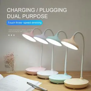 Touch Sensor USB Charge LED Desk Table Night Bedside Reading Lamp Light Flexible Adjustment Charging Plugging Lamp