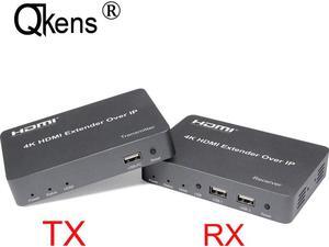 4K 30Hz HDMI Extender Over TCP IP Support Gigabit PoE Network Switch CAT5E USB Mouse Keyboard KVM Up To 150M Cat6 To 30 Receiver