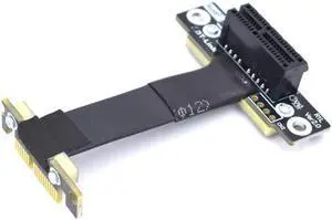 90 Degree Right Angle PCIE X1 Riser PCIe 3.0 x1 to x1 Extension Cable 8Gbps PCI Express 1x Riser Card Ribbon Extender