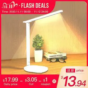 Dimmable Desk Reading Light Foldable Rotatable Touch Switch LED Table Lamp USB Charger RechargeableBattery  Night Lamp