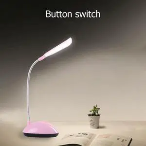 Portable Table Lamp Battery Powered Student Mini Desk Night Light for Study Reading Olding Button Switch