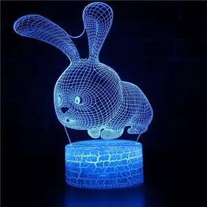 Series 3D Stereo Vision Lamp Acrylic 7 Colors Changing USB Bedroom Bedside Night Light Desk Lamp Gifts