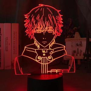 3D Led Night Light Tokyo Ghoul Ken Kaneki Face Nightlight for Reading Room Decor Light Anime Gift for Birthday Table Lamp Usb