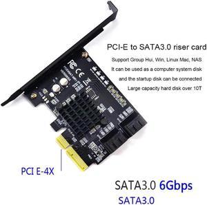 Transfer SATA 3.0 Expansion Card 4 Port 6G To PCI-E Support For RAID IPFS Drive Adapter Hard Disk 88SE9230 For RAID Card