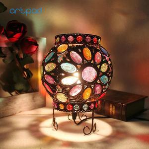 Desk Lamp Table Light Foldable Dimmable with Calendar Temperature Alarm Clock Atmosphere Colors Changing Book Light