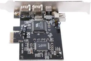 PCI-e 1X IEEE 1394A 4 Port(3+1) Firewire Card Adapter 6-4 Pin Cable For Desktop PC