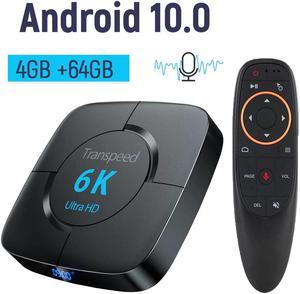 10.0 4G 64G TV BOX 6K Youtube Google Assistant 3D Video TV receiver Wifi Bluetooth TV Box  Play Store Set top Box